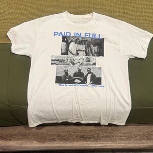 Paid In Full Panels Short Sleeve Tee - White